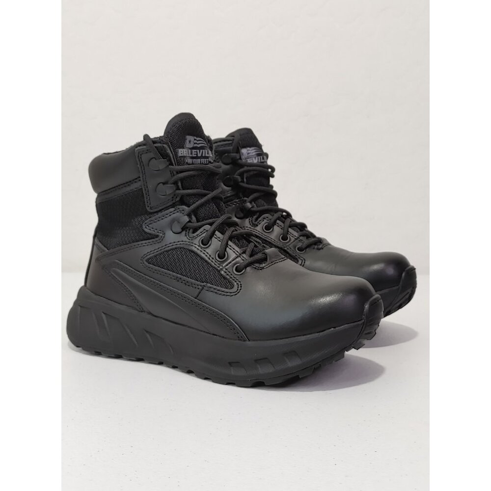 Belleville MAXX6Z: 6" Tactical Black Leather Boot Unisex 7 Male / 8.5 Female